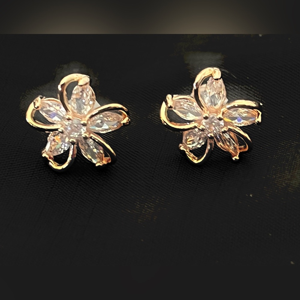 New Rhinestone Earrings.  Slight rose gold look.  Very pretty.